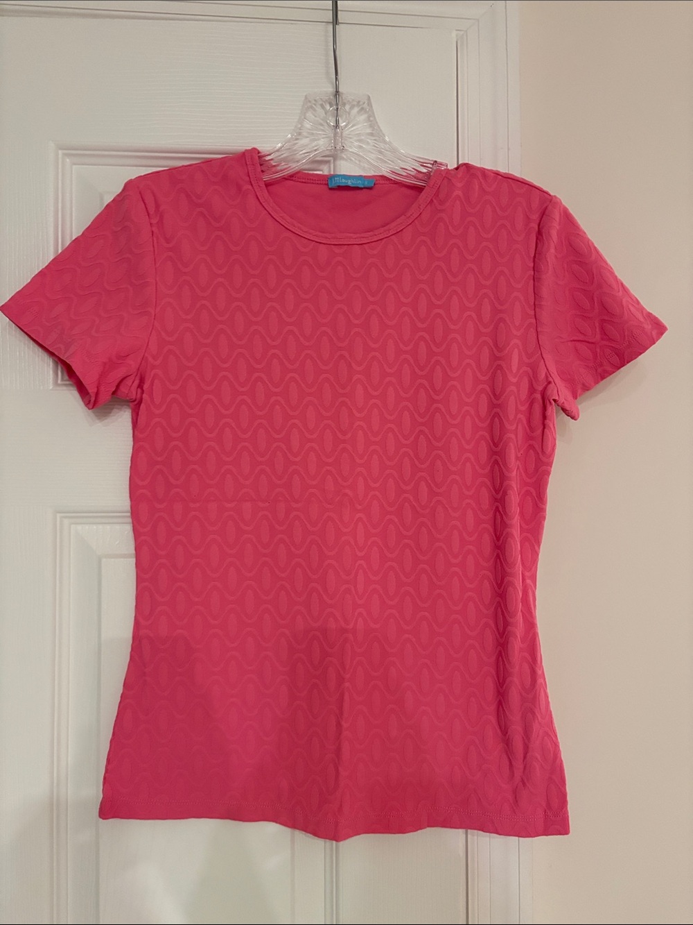 Women's Short-Sleeve Textured Tee in Pink by J.McLaughlin